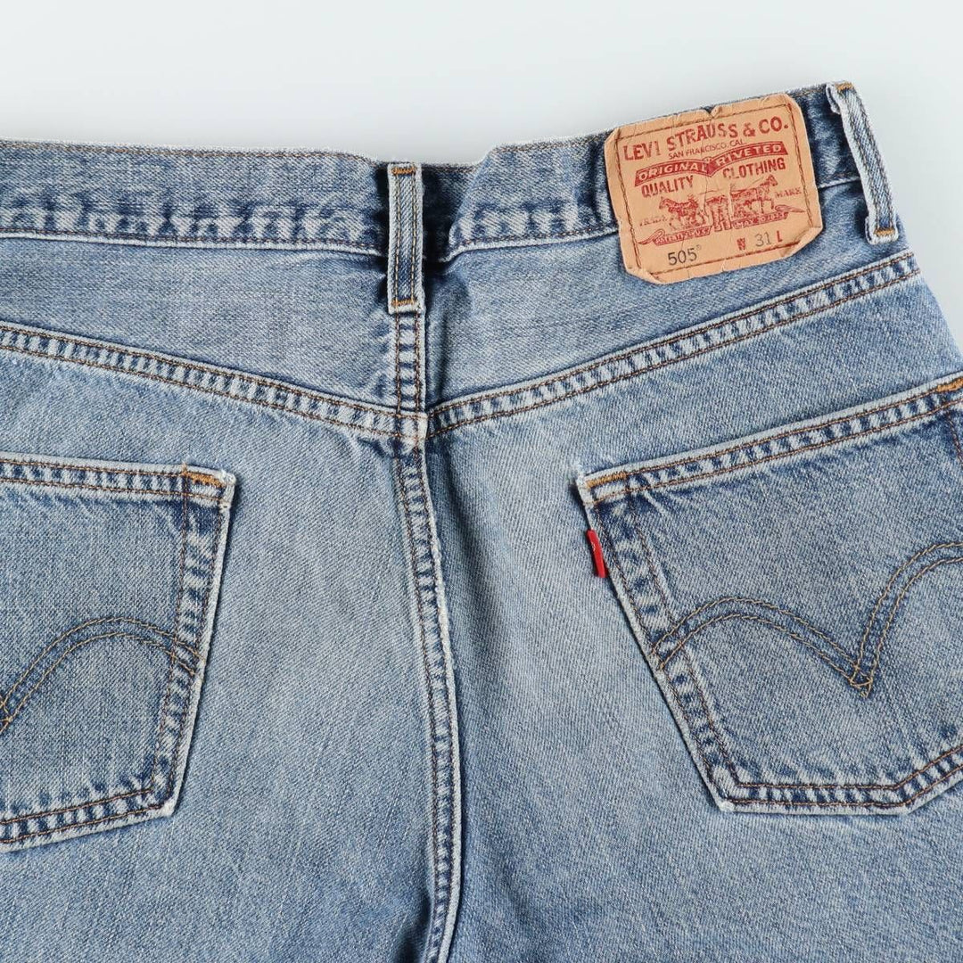 2000'S Levi's 505 Regular Fit Denim Shorts (Men's size W32 equivalent) cotton blue type Vintage Second Hand