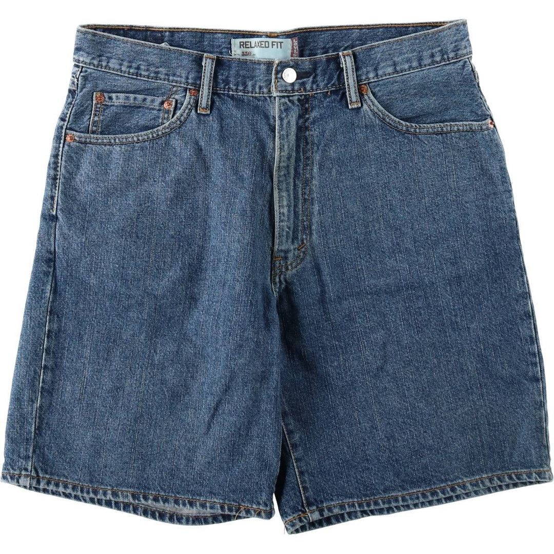 Levi's 550 Relaxed Fit Coupe Relax Denim Shorts (Men's W36 equivalent) cotton blue type Vintage Second Hand