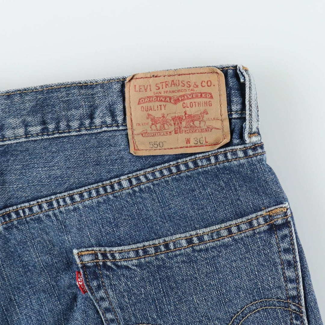 Levi's 550 Relaxed Fit Coupe Relax Denim Shorts (Men's W36 equivalent) cotton blue type Vintage Second Hand
