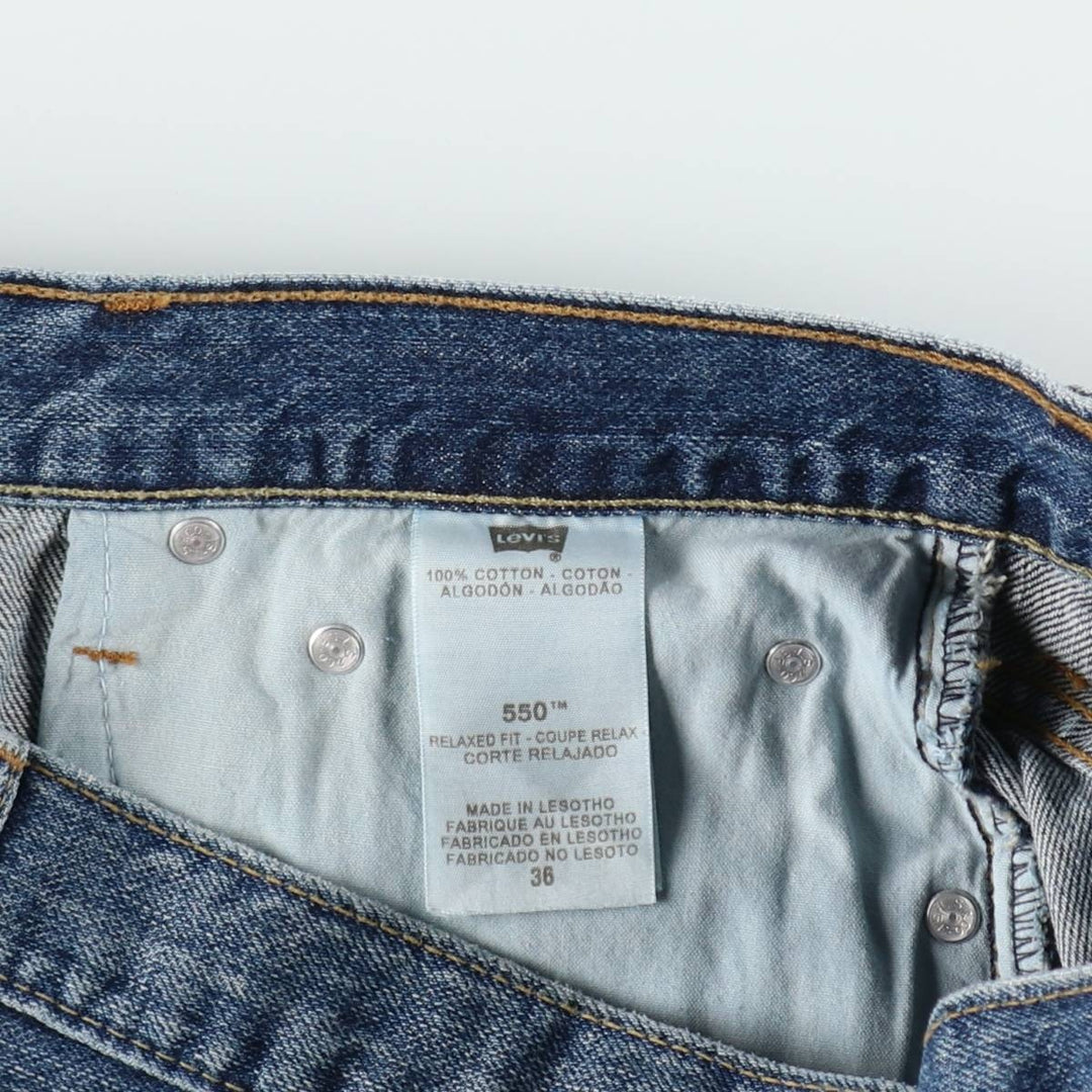 Levi's 550 Relaxed Fit Coupe Relax Denim Shorts (Men's W36 equivalent) cotton blue type Vintage Second Hand