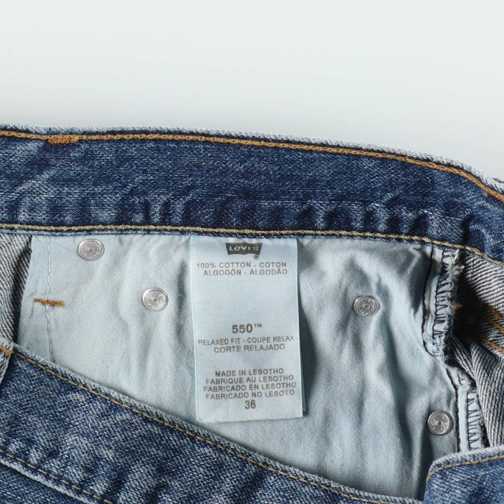 Levi's 550 Relaxed Fit Coupe Relax Denim Shorts (Men's W36 equivalent) cotton blue type Vintage Second Hand