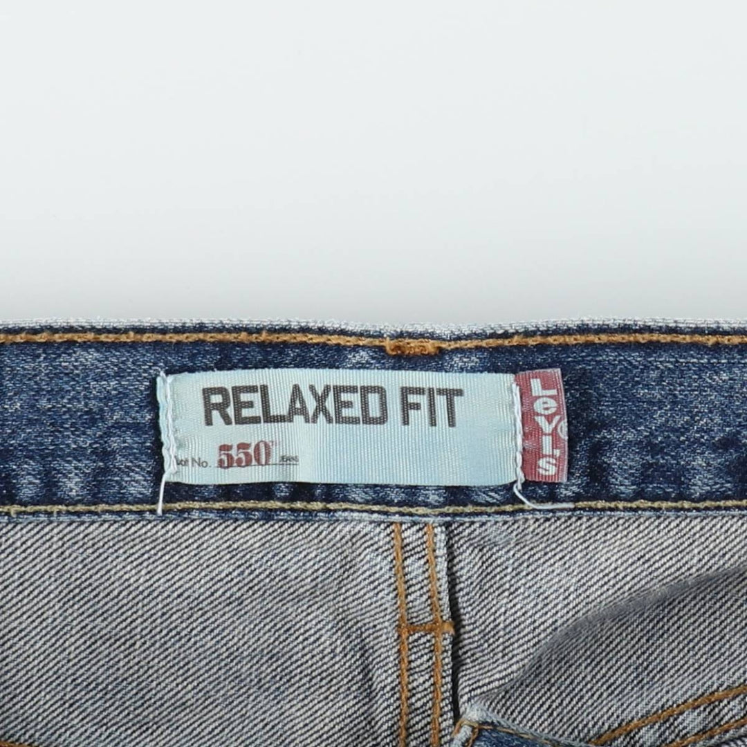 Levi's 550 Relaxed Fit Coupe Relax Denim Shorts (Men's W36 equivalent) cotton blue type Vintage Second Hand