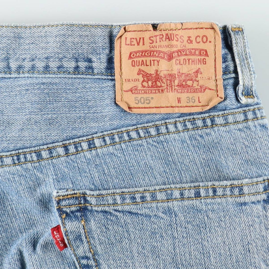 2000'S Levi's 505 Regular Fit Denim Shorts (Men's W37 equivalent) cotton blue type Vintage Second Hand
