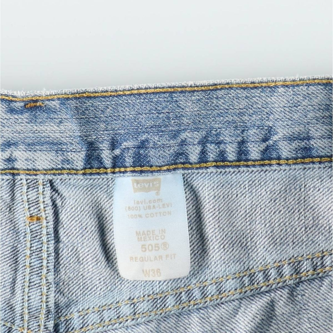 2000'S Levi's 505 Regular Fit Denim Shorts (Men's W37 equivalent) cotton blue type Vintage Second Hand