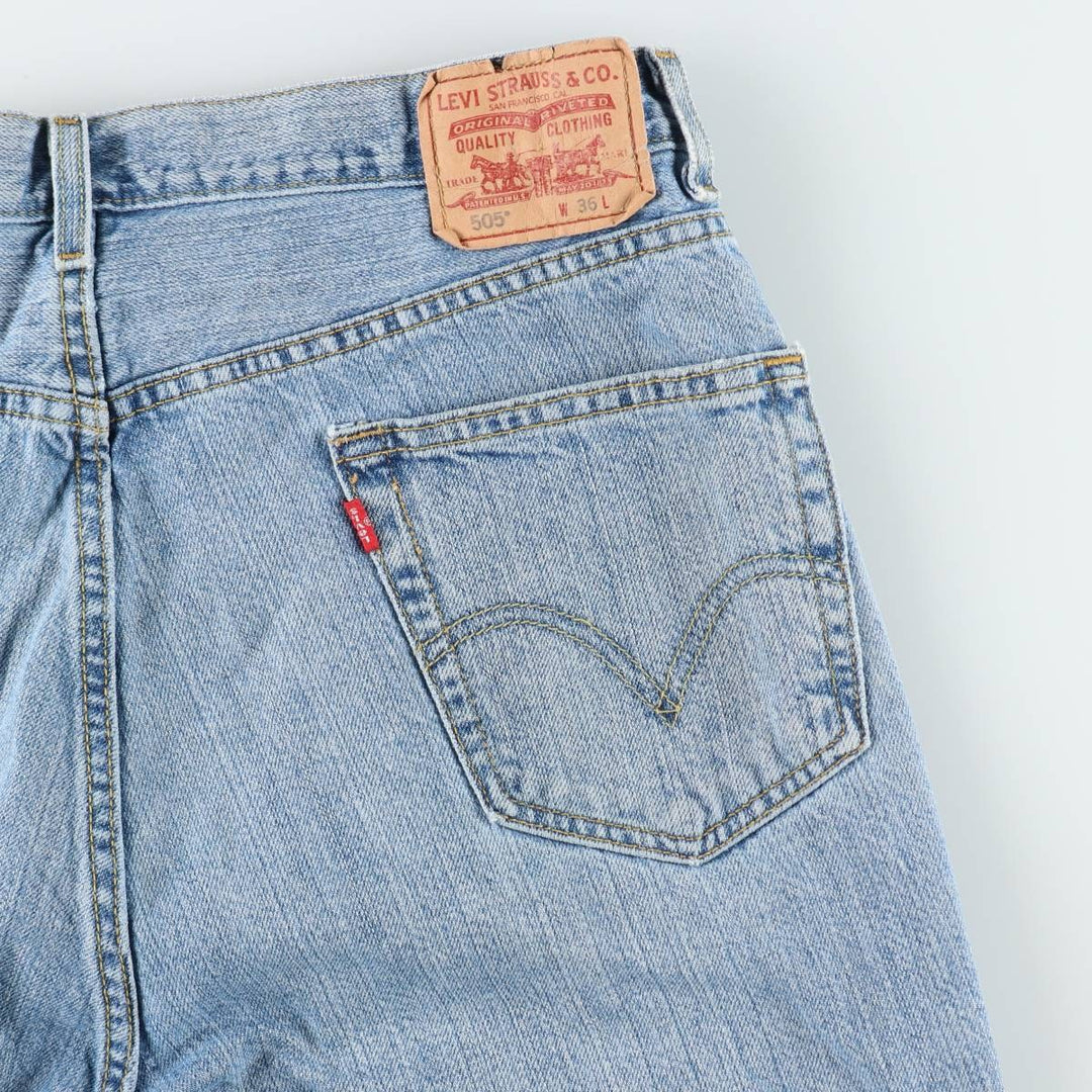 2000'S Levi's 505 Regular Fit Denim Shorts (Men's W37 equivalent) cotton blue type Vintage Second Hand