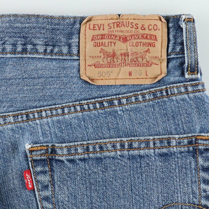 2000'S Levi's 505 Regular Fit Denim Shorts, Men's Size 36 cotton blue type Vintage Second Hand
