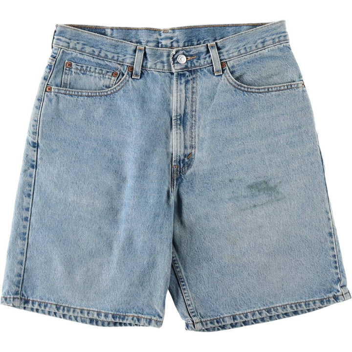 00'S Levi's 550 Relaxed Fit Denim Shorts for Men, Size W34 cotton blue type Vintage Second Hand