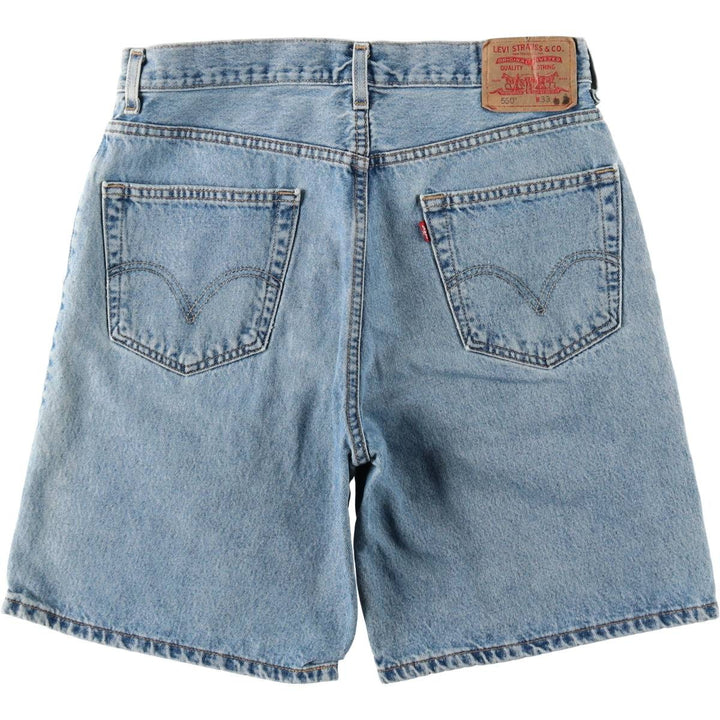 00'S Levi's 550 Relaxed Fit Denim Shorts for Men, Size W34 cotton blue type Vintage Second Hand
