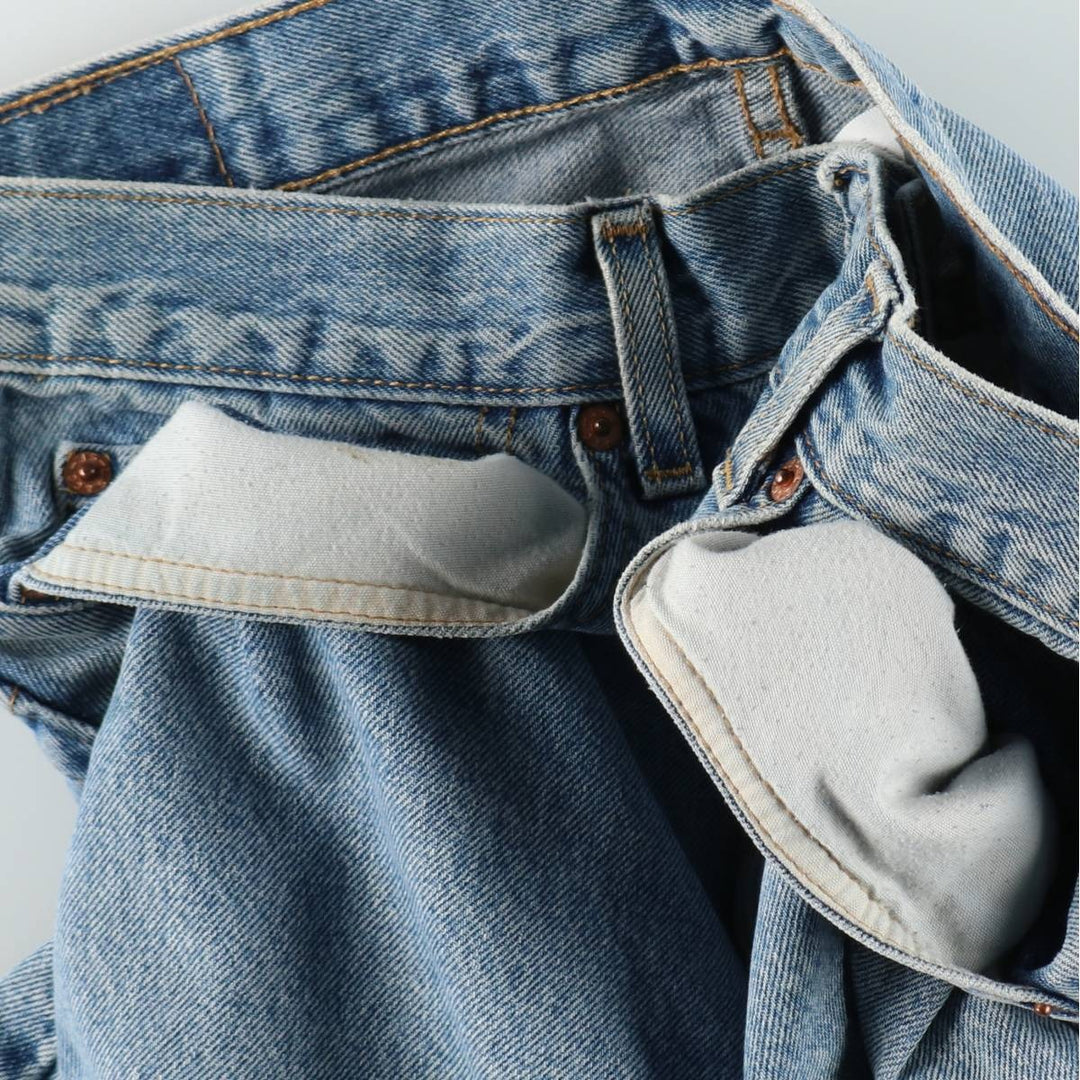 00'S Levi's 550 Relaxed Fit Denim Shorts for Men, Size W34 cotton blue type Vintage Second Hand