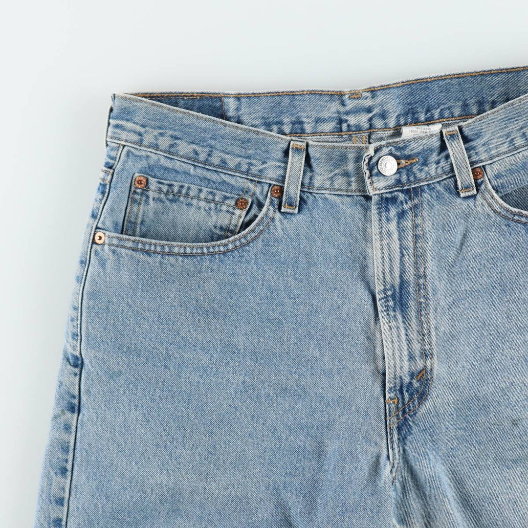 00'S Levi's 550 Relaxed Fit Denim Shorts for Men, Size W34 cotton blue type Vintage Second Hand