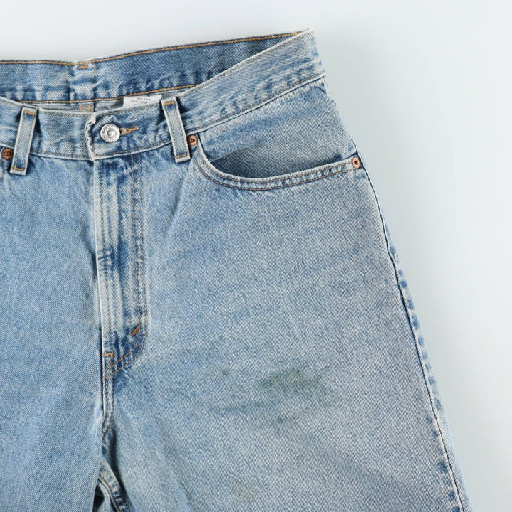 00'S Levi's 550 Relaxed Fit Denim Shorts for Men, Size W34 cotton blue type Vintage Second Hand