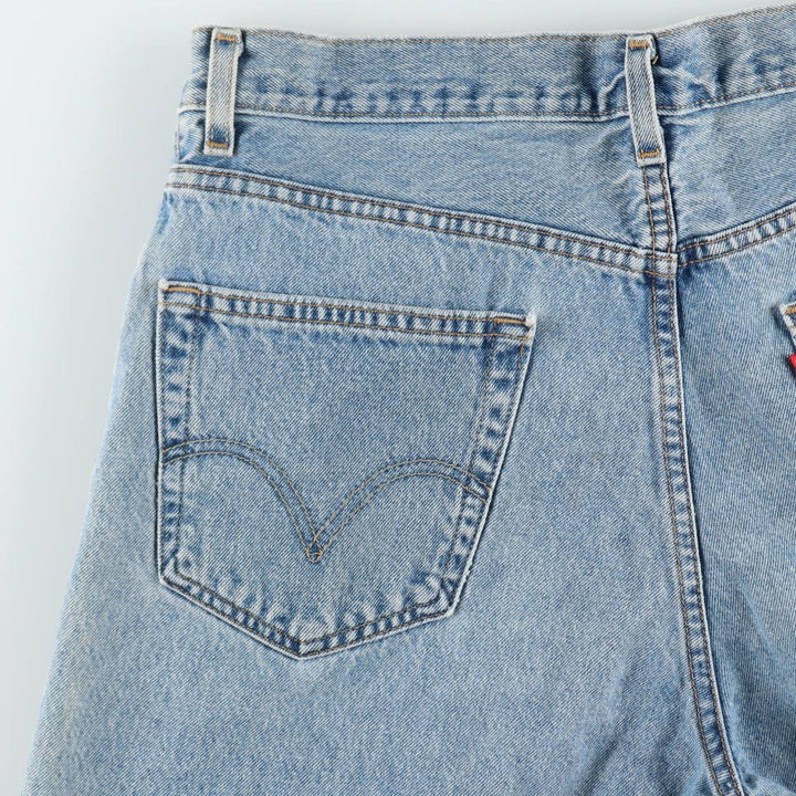 00'S Levi's 550 Relaxed Fit Denim Shorts for Men, Size W34 cotton blue type Vintage Second Hand