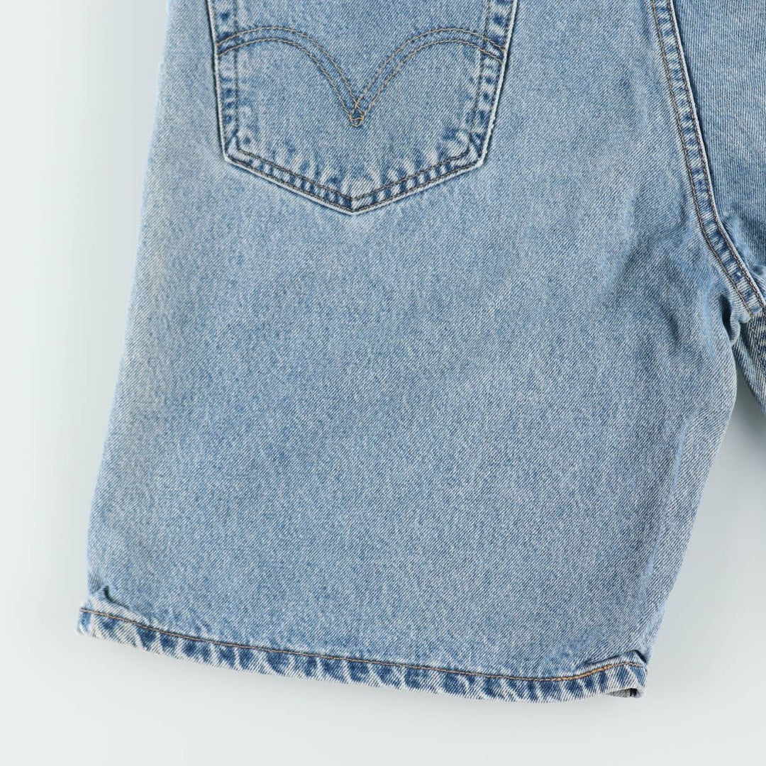 00'S Levi's 550 Relaxed Fit Denim Shorts for Men, Size W34 cotton blue type Vintage Second Hand
