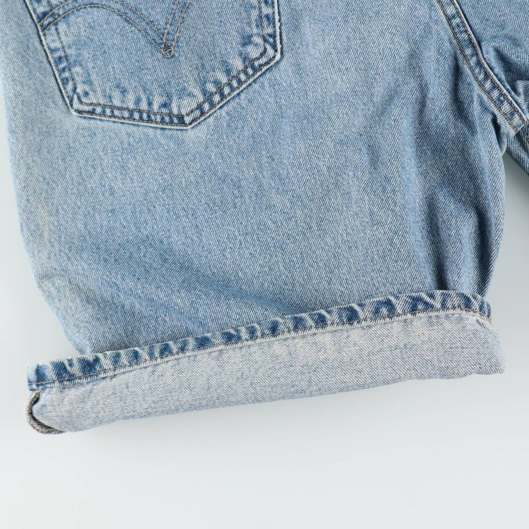 00'S Levi's 550 Relaxed Fit Denim Shorts for Men, Size W34 cotton blue type Vintage Second Hand