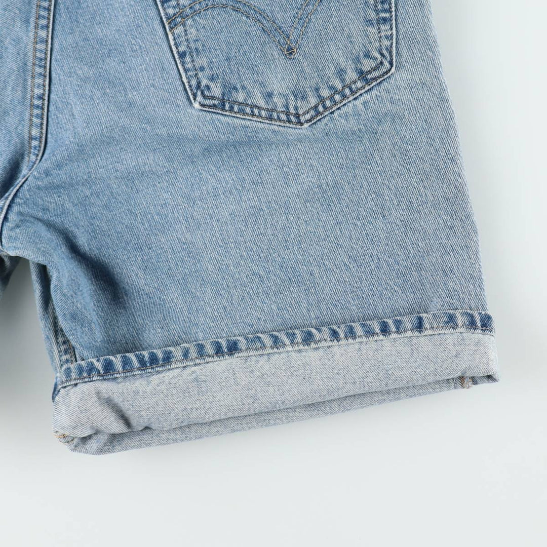 00'S Levi's 550 Relaxed Fit Denim Shorts for Men, Size W34 cotton blue type Vintage Second Hand
