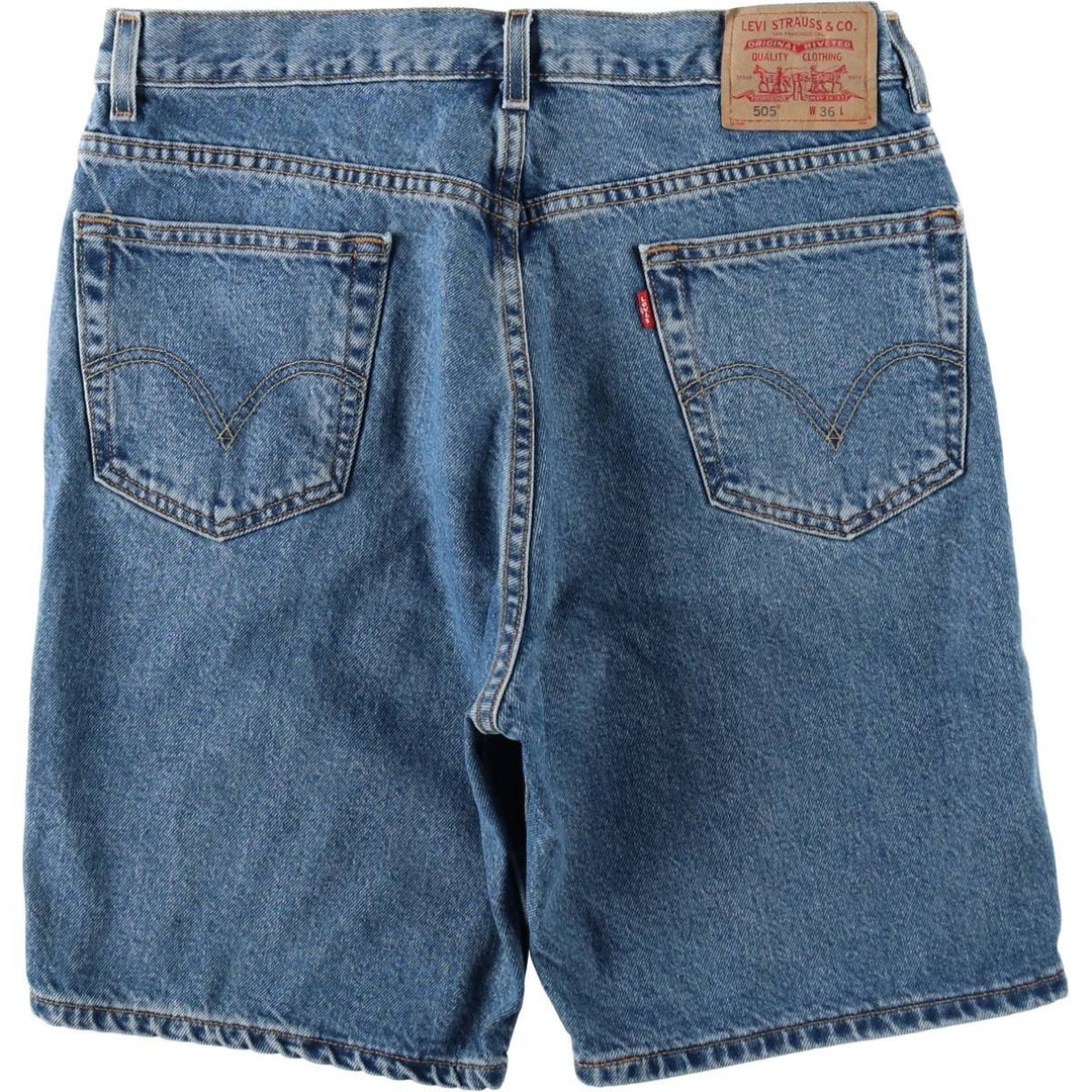 2000'S Levi's 505 Regular Fit Denim Shorts (Men's W35 equivalent) cotton blue type Vintage Second Hand