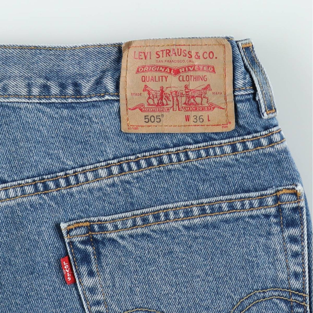 2000'S Levi's 505 Regular Fit Denim Shorts (Men's W35 equivalent) cotton blue type Vintage Second Hand