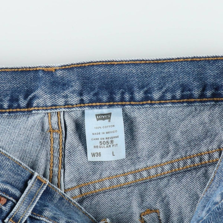 2000'S Levi's 505 Regular Fit Denim Shorts (Men's W35 equivalent) cotton blue type Vintage Second Hand