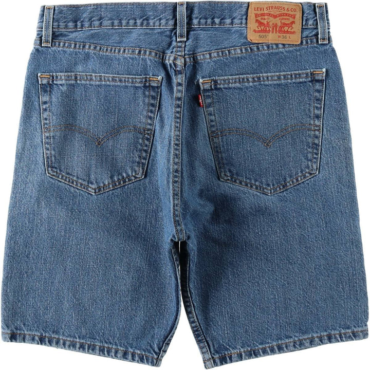 Levi's 505 denim shorts, short pants for men, size W36 cotton blue type Vintage Second Hand