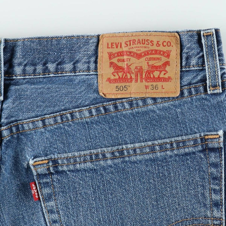 Levi's 505 denim shorts, short pants for men, size W36 cotton blue type Vintage Second Hand