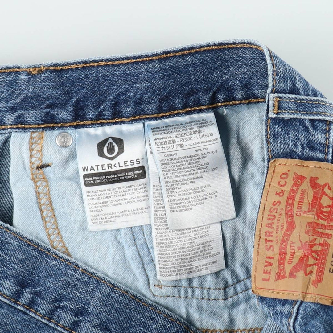 Levi's 505 denim shorts, short pants for men, size W36 cotton blue type Vintage Second Hand