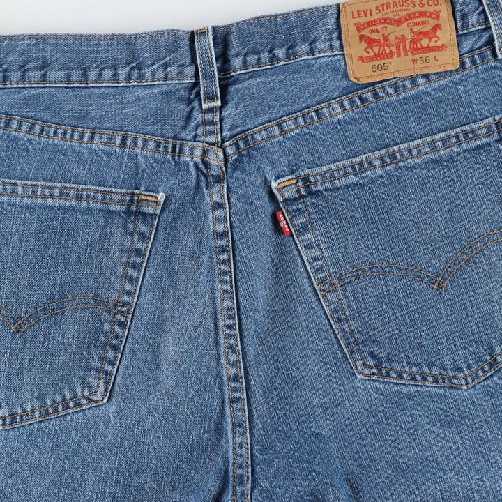 Levi's 505 denim shorts, short pants for men, size W36 cotton blue type Vintage Second Hand