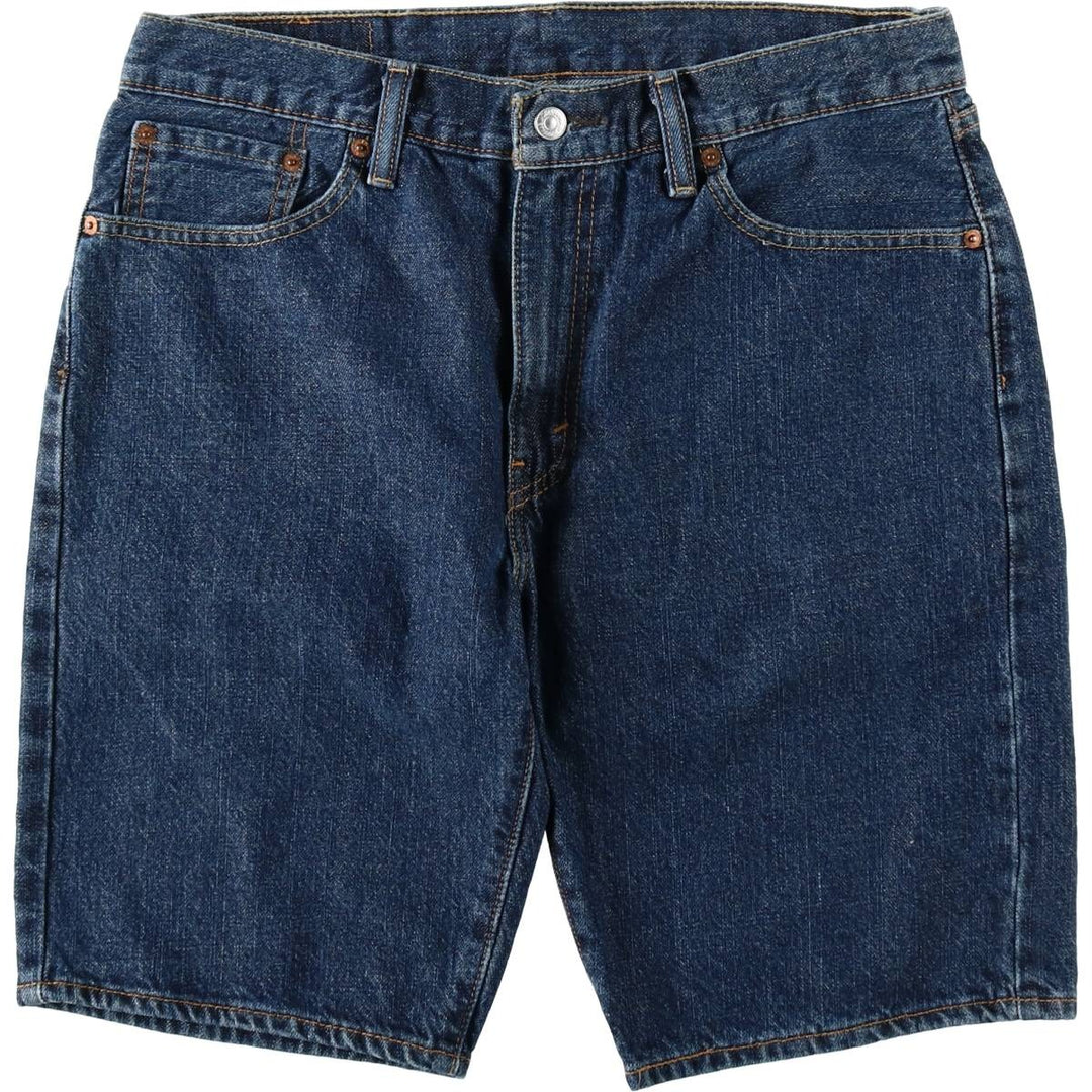 Levi's 505 denim shorts, men's size W34 (approx.) cotton blue type Vintage Second Hand