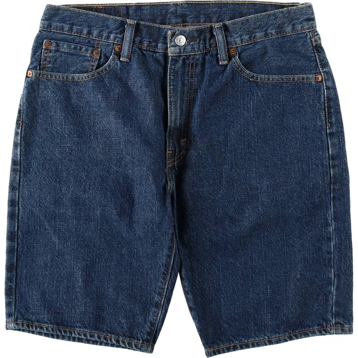 Levi's 505 denim shorts, men's size W34 (approx.) cotton blue type Vintage Second Hand