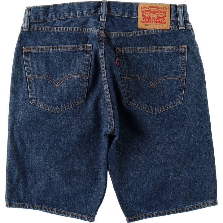 Levi's 505 denim shorts, men's size W34 (approx.) cotton blue type Vintage Second Hand