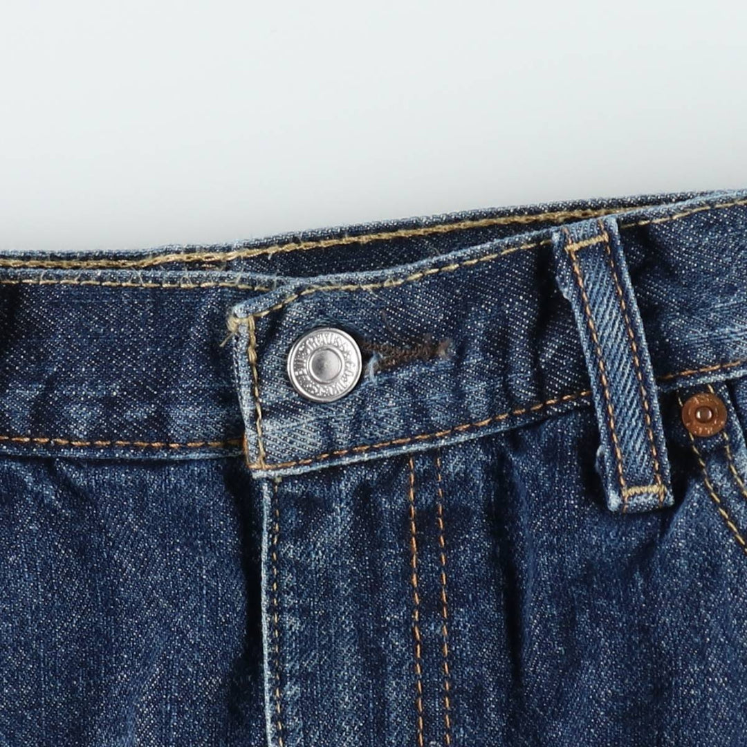 Levi's 505 denim shorts, men's size W34 (approx.) cotton blue type Vintage Second Hand