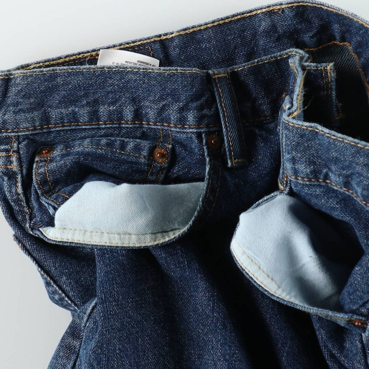 Levi's 505 denim shorts, men's size W34 (approx.) cotton blue type Vintage Second Hand