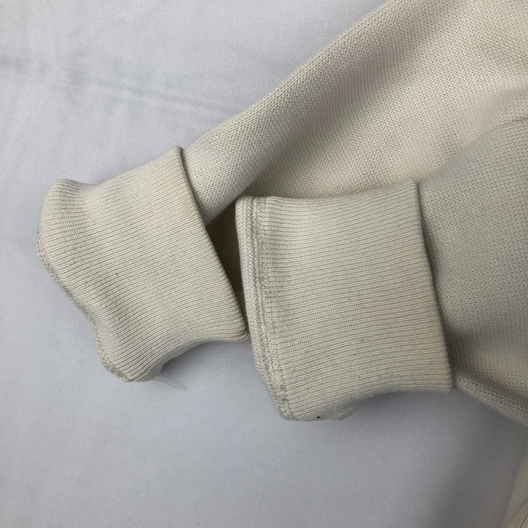 Ralph Lauren POLO by Ralph Lauren EXCLUSIVE OF DECORATION Half-Zip Sweatshirt (Men's Size M) cotton ivory Vintage Second Hand