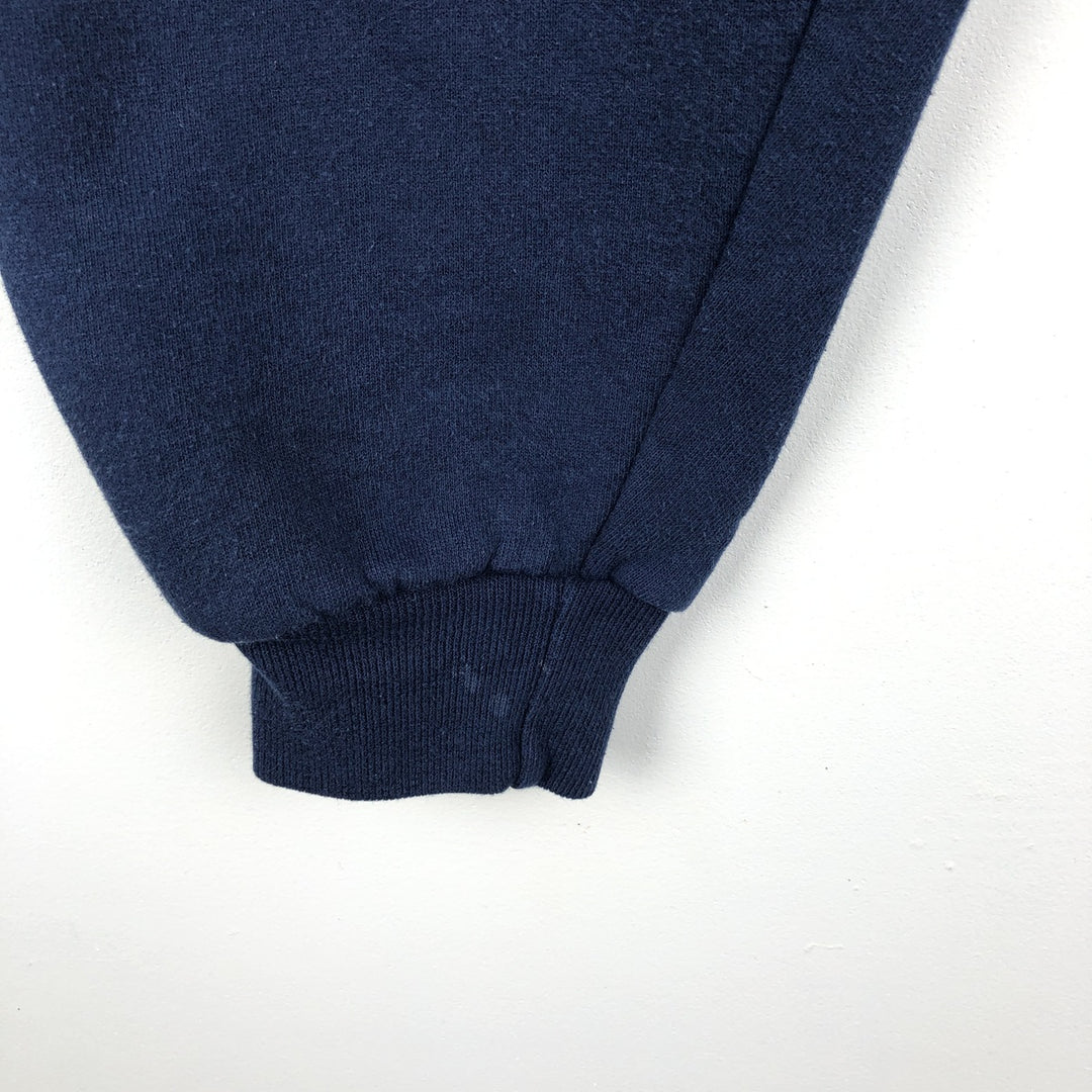 90'S Russell Half-Zip Sweatshirt, Made in USA, Men's Size L, Vintage cotton navy blue type Vintage Second Hand
