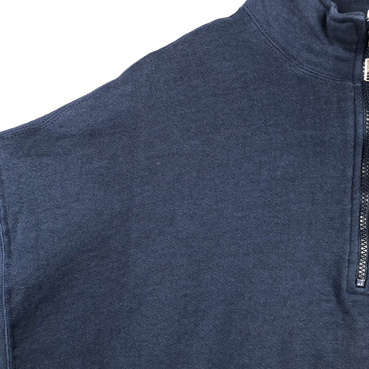 90'S Russell Half-Zip Sweatshirt, Men's XXL (approx.), Vintage cotton navy blue type Vintage Second Hand
