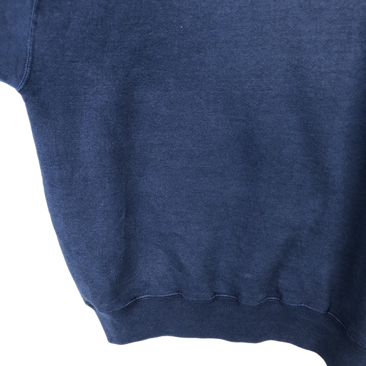 90'S Russell Half-Zip Sweatshirt, Men's XXL (approx.), Vintage cotton navy blue type Vintage Second Hand
