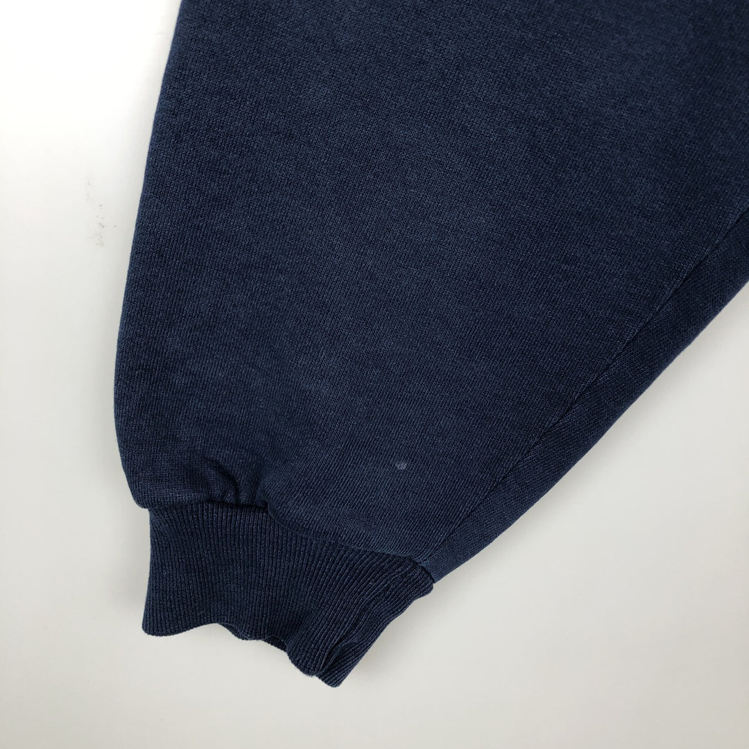 90'S Russell Half-Zip Sweatshirt, Men's XXL (approx.), Vintage cotton navy blue type Vintage Second Hand