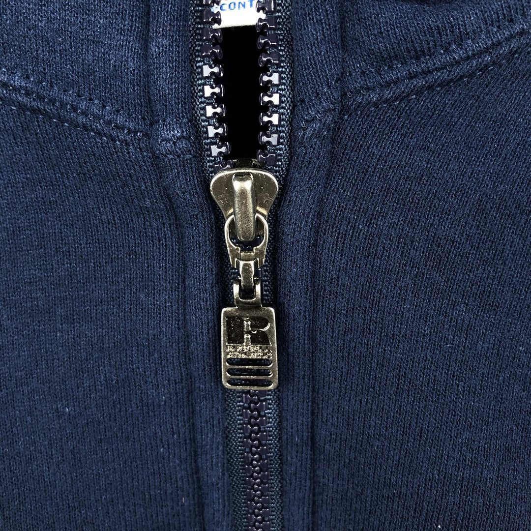 90'S Russell Half-Zip Sweatshirt, Made in USA, Men's XL, Vintage cotton navy blue type Vintage Second Hand