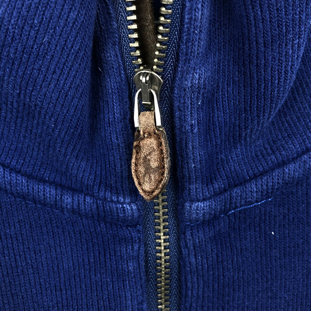 Ralph Lauren POLO by Ralph Lauren Half-Zip Sweatshirt, Men's XXL cotton navy blue type Vintage Second Hand