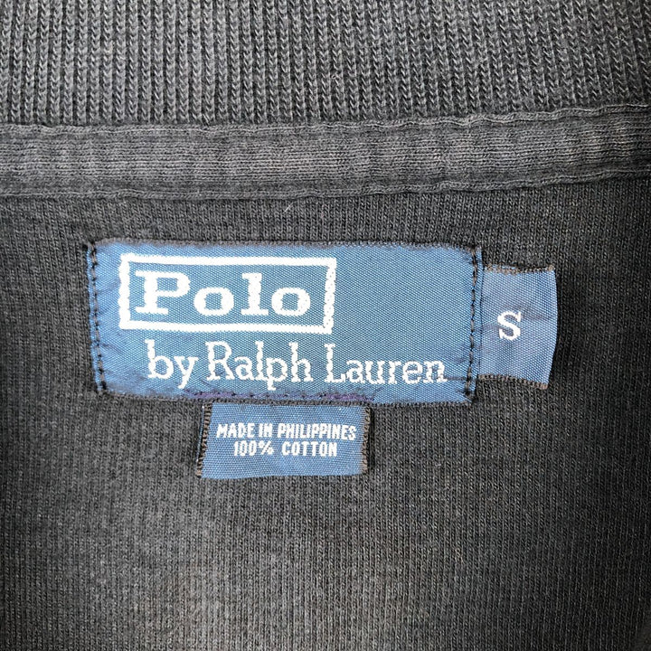 Ralph Lauren POLO by Ralph Lauren Harvard University College Half-Zip Sweatshirt (Men's Size S) cotton black type Vintage Second Hand