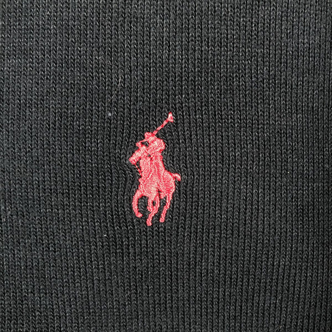 Ralph Lauren POLO by Ralph Lauren Harvard University College Half-Zip Sweatshirt (Men's Size S) cotton black type Vintage Second Hand