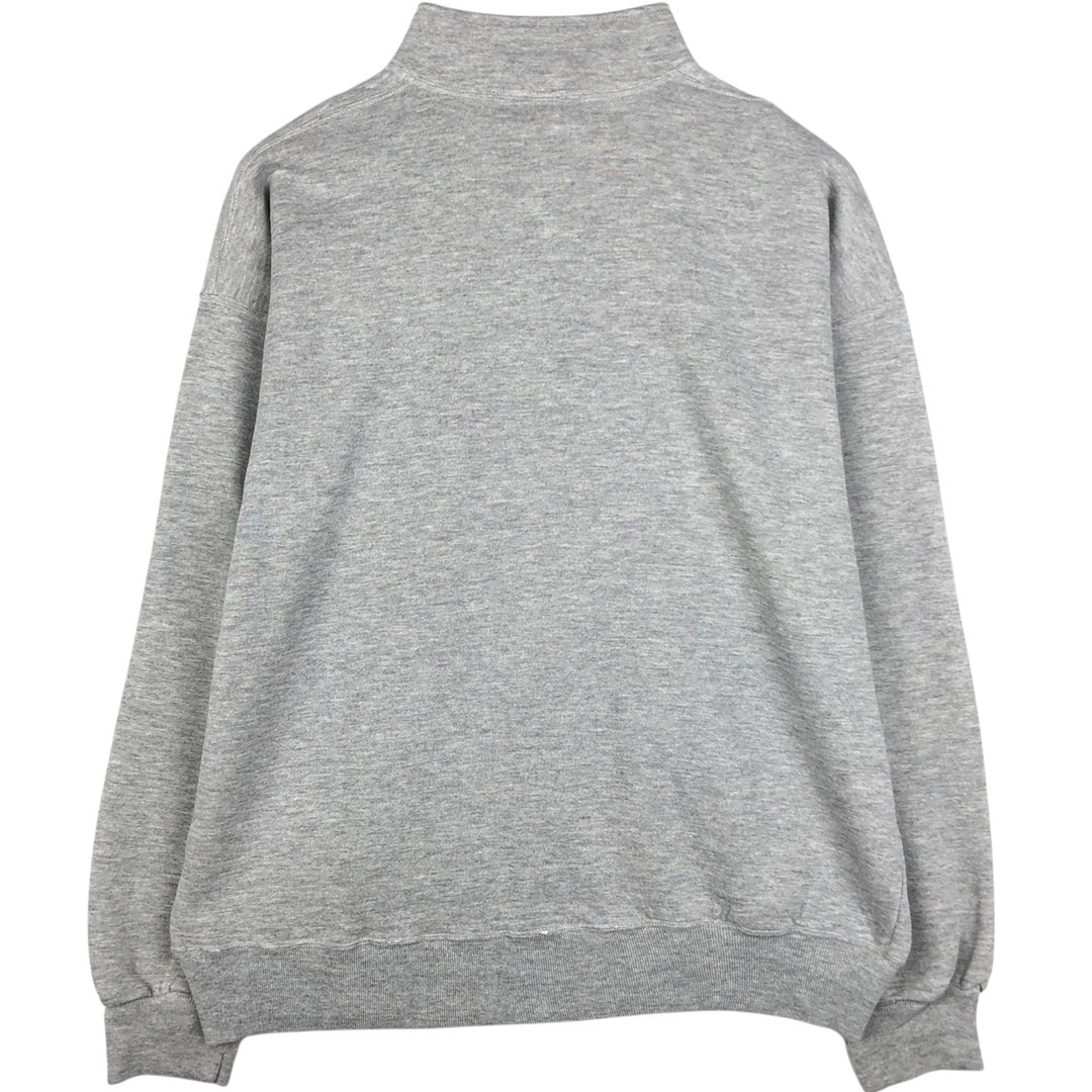 90'S Russell Half-Zip Sweatshirt, Men's XXL (approx.), Vintage polyester gray type Vintage Second Hand