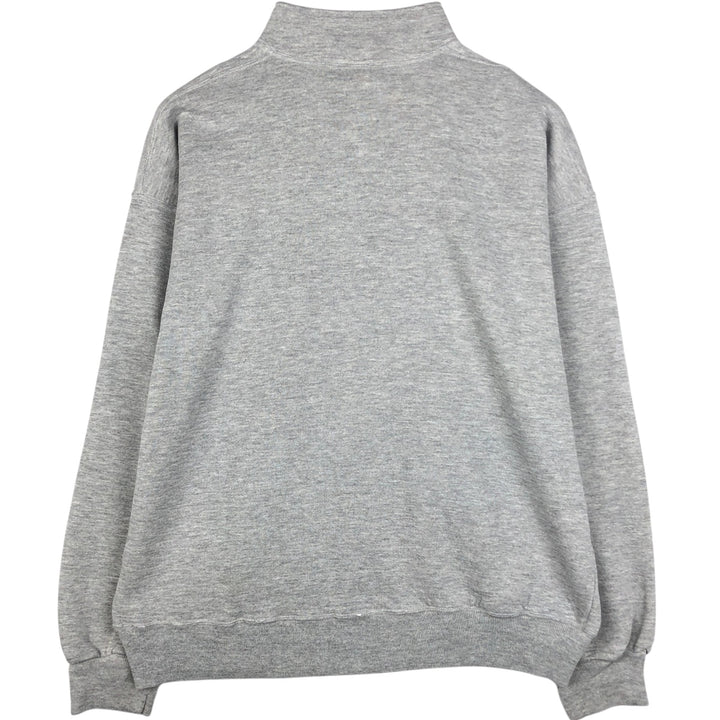 90'S Russell Half-Zip Sweatshirt, Men's XXL (approx.), Vintage polyester gray type Vintage Second Hand