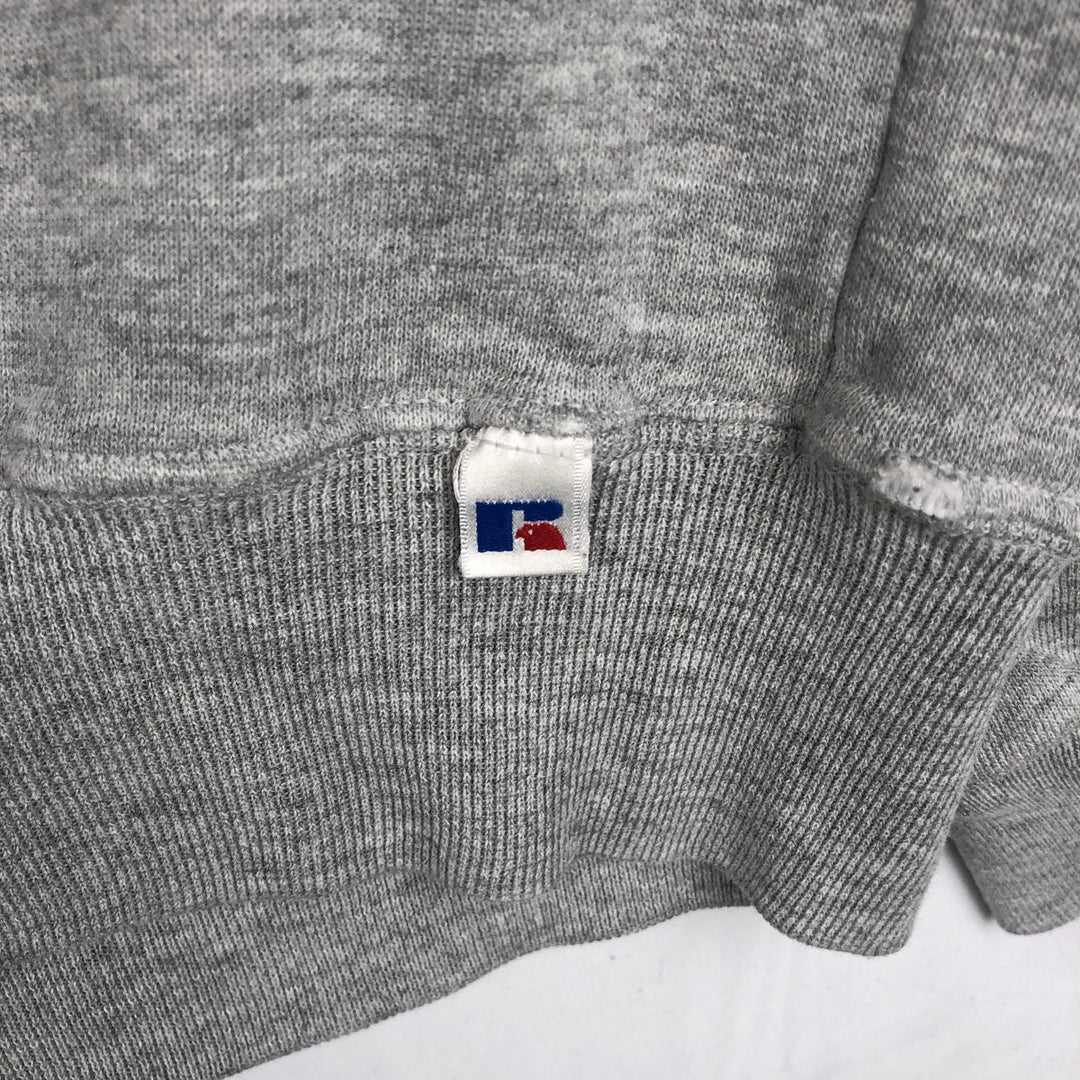 90'S Russell Half-Zip Sweatshirt, Men's XXL (approx.), Vintage polyester gray type Vintage Second Hand