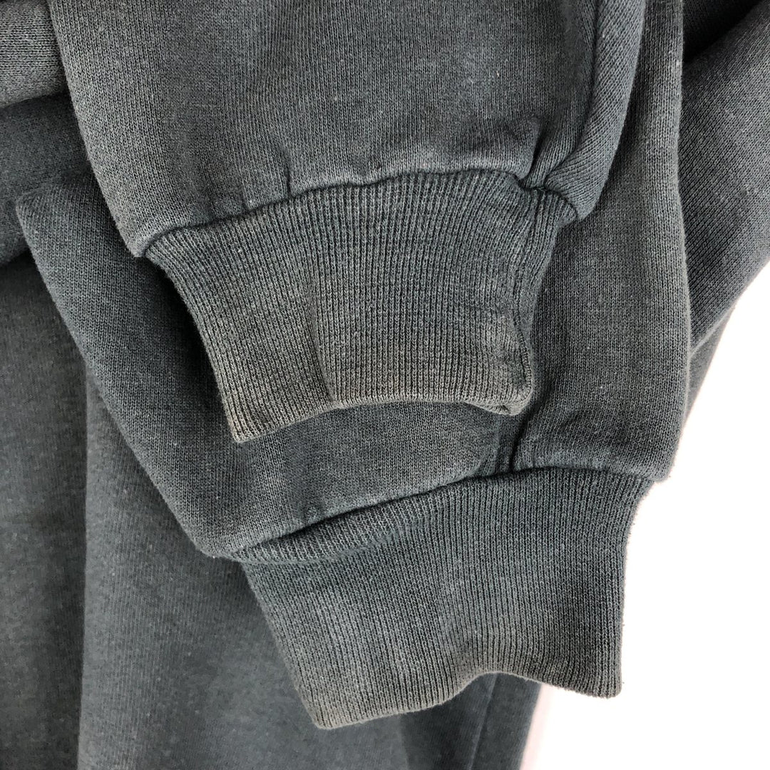 90'S Russell Half Zip Sweatshirt, Men's L Size Vintage cotton dark green Vintage Second Hand