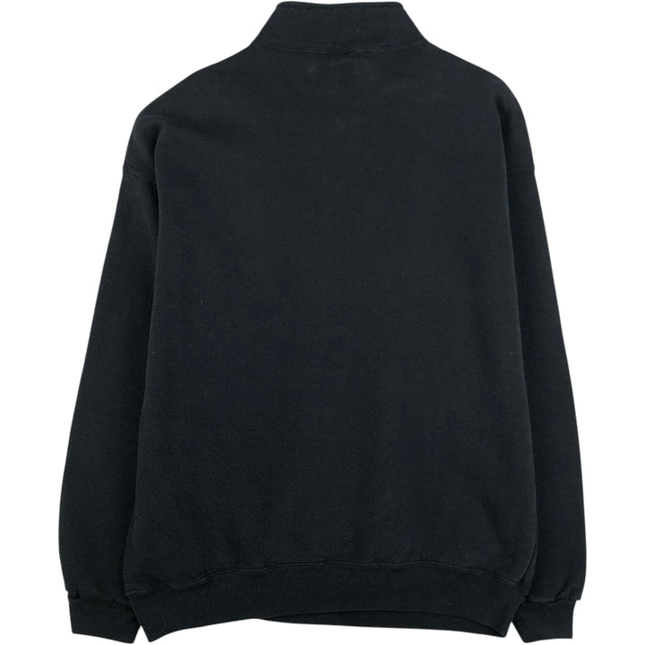 90'S Russell Half-Zip Sweatshirt, Men's XXL (approx.), Vintage cotton black type Vintage Second Hand