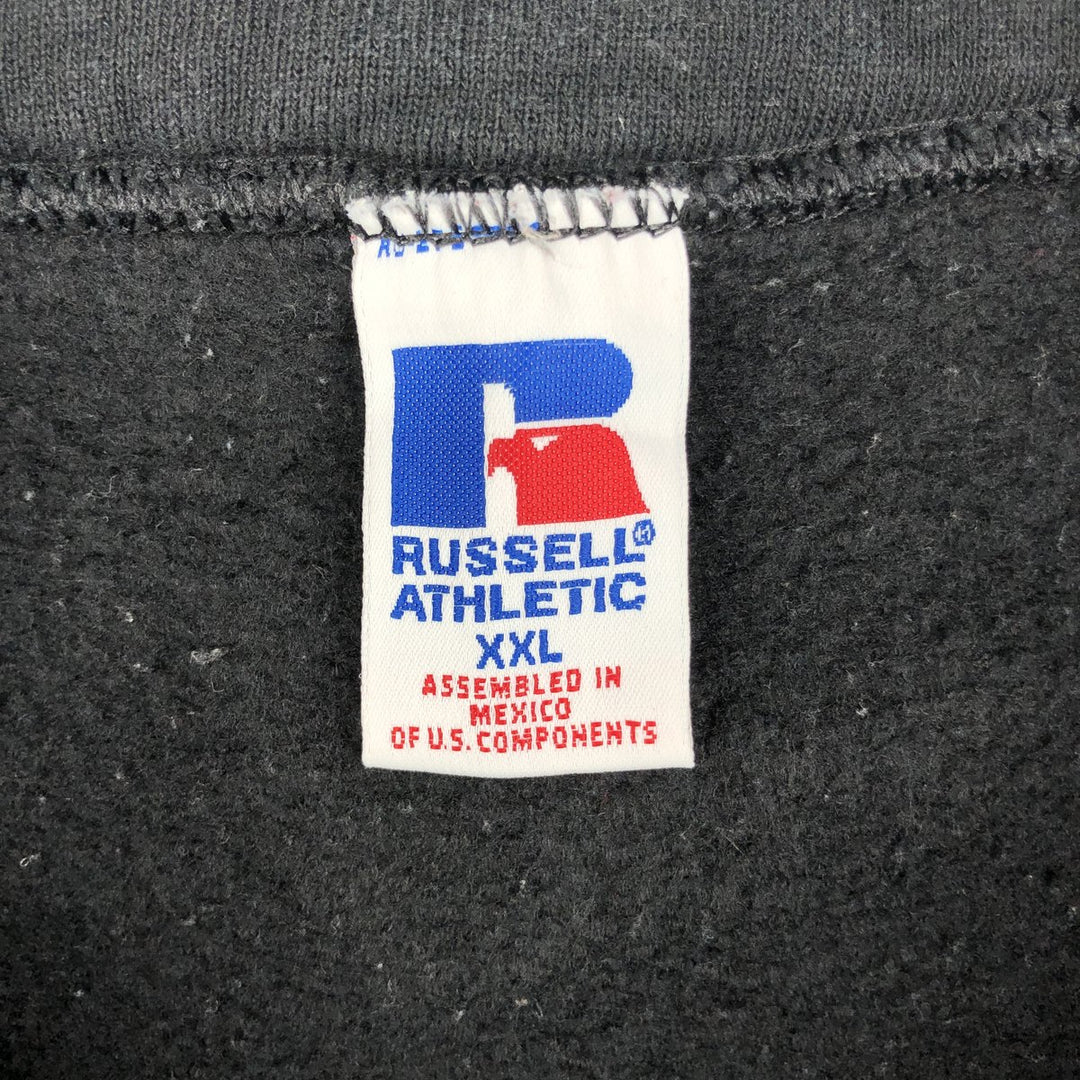 90'S Russell Half-Zip Sweatshirt, Men's XXL (approx.), Vintage cotton black type Vintage Second Hand