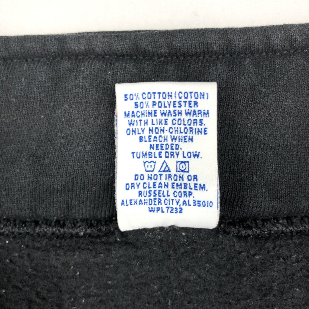 90'S Russell Half-Zip Sweatshirt, Men's XXL (approx.), Vintage cotton black type Vintage Second Hand