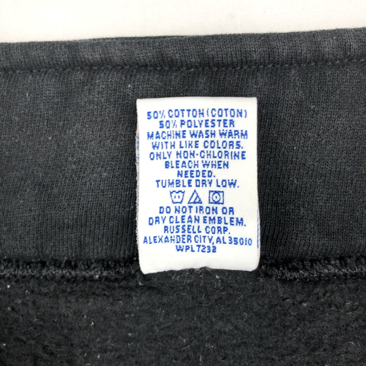 90'S Russell Half-Zip Sweatshirt, Men's XXL (approx.), Vintage cotton black type Vintage Second Hand