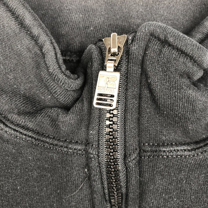90'S Russell Half-Zip Sweatshirt, Men's XXL (approx.), Vintage cotton black type Vintage Second Hand