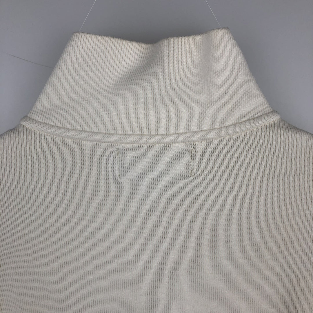 Ralph Lauren POLO by Ralph Lauren Half-Zip Sweatshirt, Men's Size L cotton pale white type Vintage Second Hand